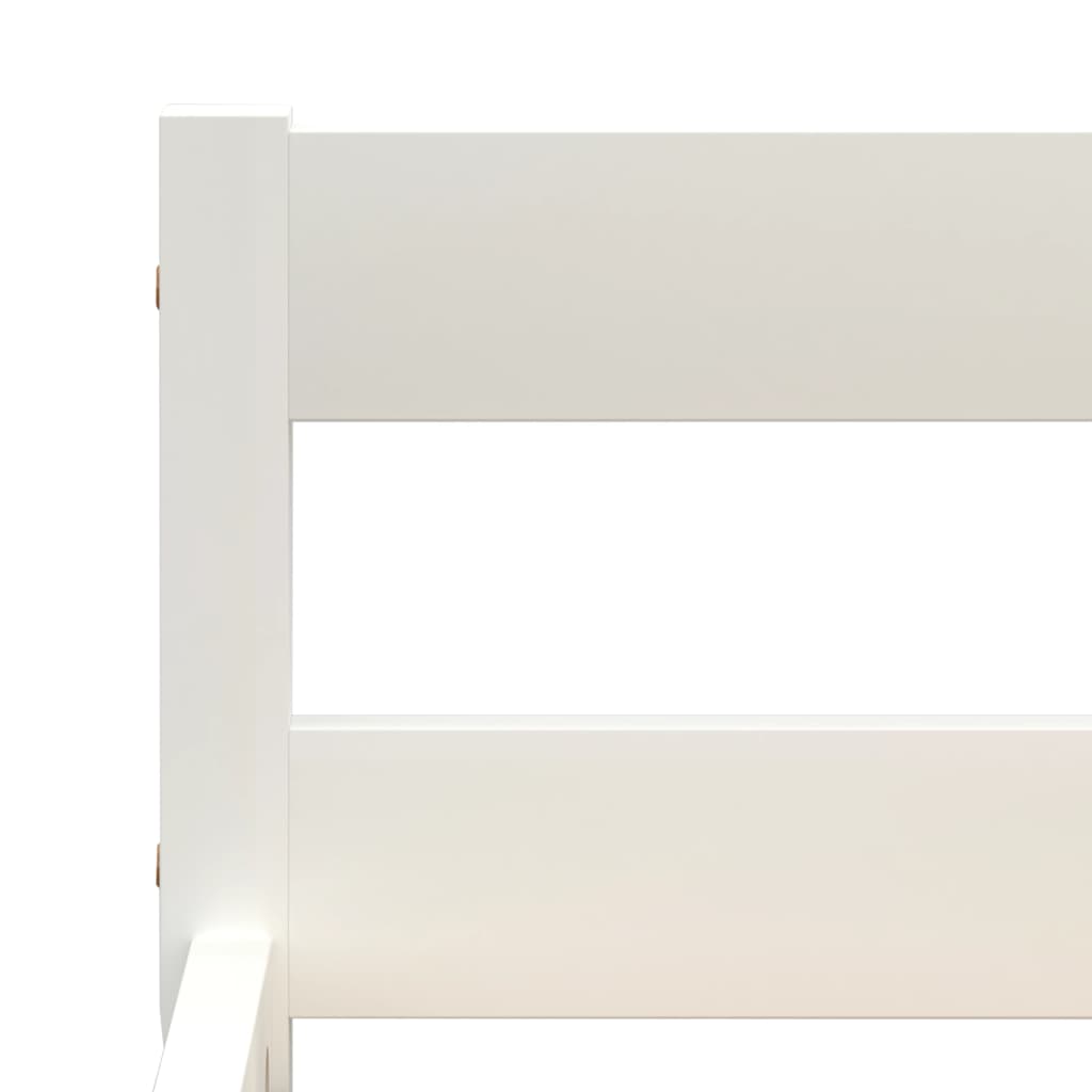 Bed Frame White Solid Pine Wood 100x200 cm- Beds & Bed Frames - HomeShopIreland - Home Shop Ireland - Beds & Bed Frames - Bed Frame White Solid Pine Wood 100x200 cm