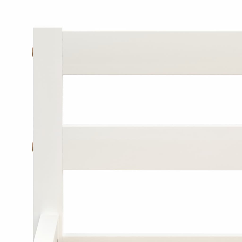 Bed Frame White Solid Pine Wood 140x200 cm- Beds & Bed Frames - HomeShopIreland - Home Shop Ireland - Beds & Bed Frames - Bed Frame White Solid Pine Wood 140x200 cm
