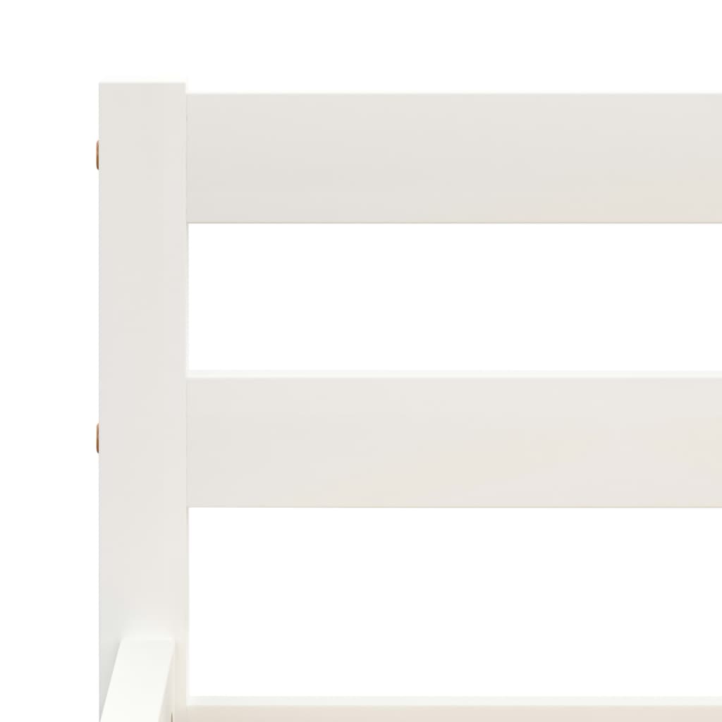 Bed Frame White Solid Pine Wood 160x200 cm- Beds & Bed Frames - HomeShopIreland - Home Shop Ireland - Beds & Bed Frames - Bed Frame White Solid Pine Wood 160x200 cm
