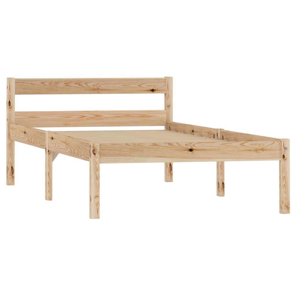 Bed Frame Solid Pine Wood 100x200 cm- Beds & Bed Frames - HomeShopIreland - Home Shop Ireland - Beds & Bed Frames - Bed Frame Solid Pine Wood 100x200 cm