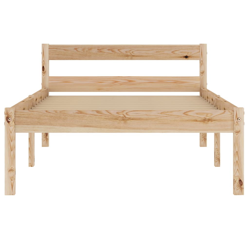 Bed Frame Solid Pine Wood 100x200 cm- Beds & Bed Frames - HomeShopIreland - Home Shop Ireland - Beds & Bed Frames - Bed Frame Solid Pine Wood 100x200 cm