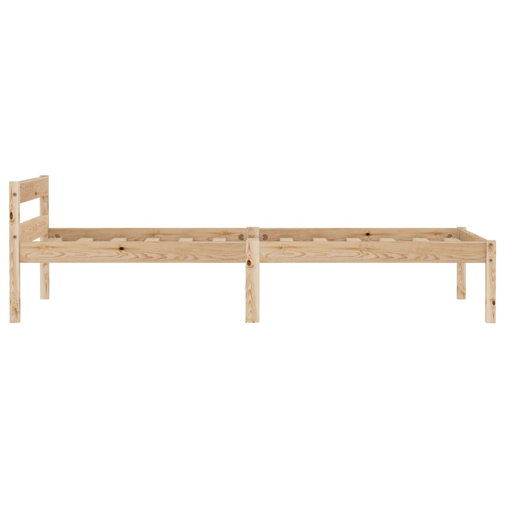 Bed Frame Solid Pine Wood 100x200 cm- Beds & Bed Frames - HomeShopIreland - Home Shop Ireland - Beds & Bed Frames - Bed Frame Solid Pine Wood 100x200 cm