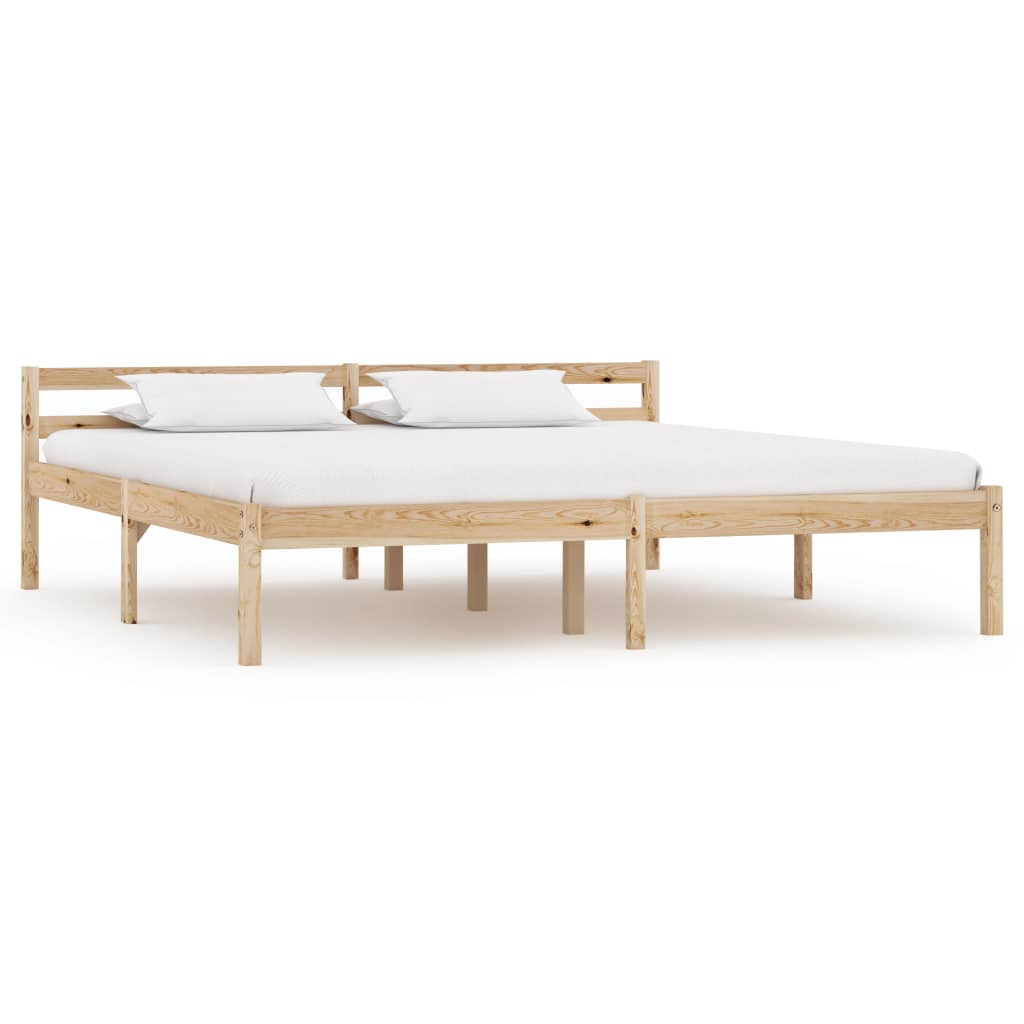 Bed Frame Solid Pine Wood 180x200 cm 6FT Super King- Beds & Bed Frames - HomeShopIreland - Home Shop Ireland - Beds & Bed Frames - Bed Frame Solid Pine Wood 180x200 cm 6FT Super King
