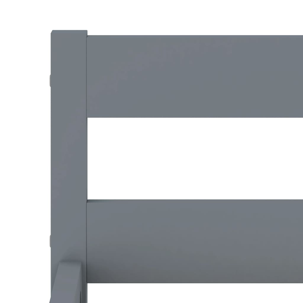 Bed Frame Grey Solid Pine Wood 90x200 cm- Beds & Bed Frames - HomeShopIreland - Home Shop Ireland - Beds & Bed Frames - Bed Frame Grey Solid Pine Wood 90x200 cm