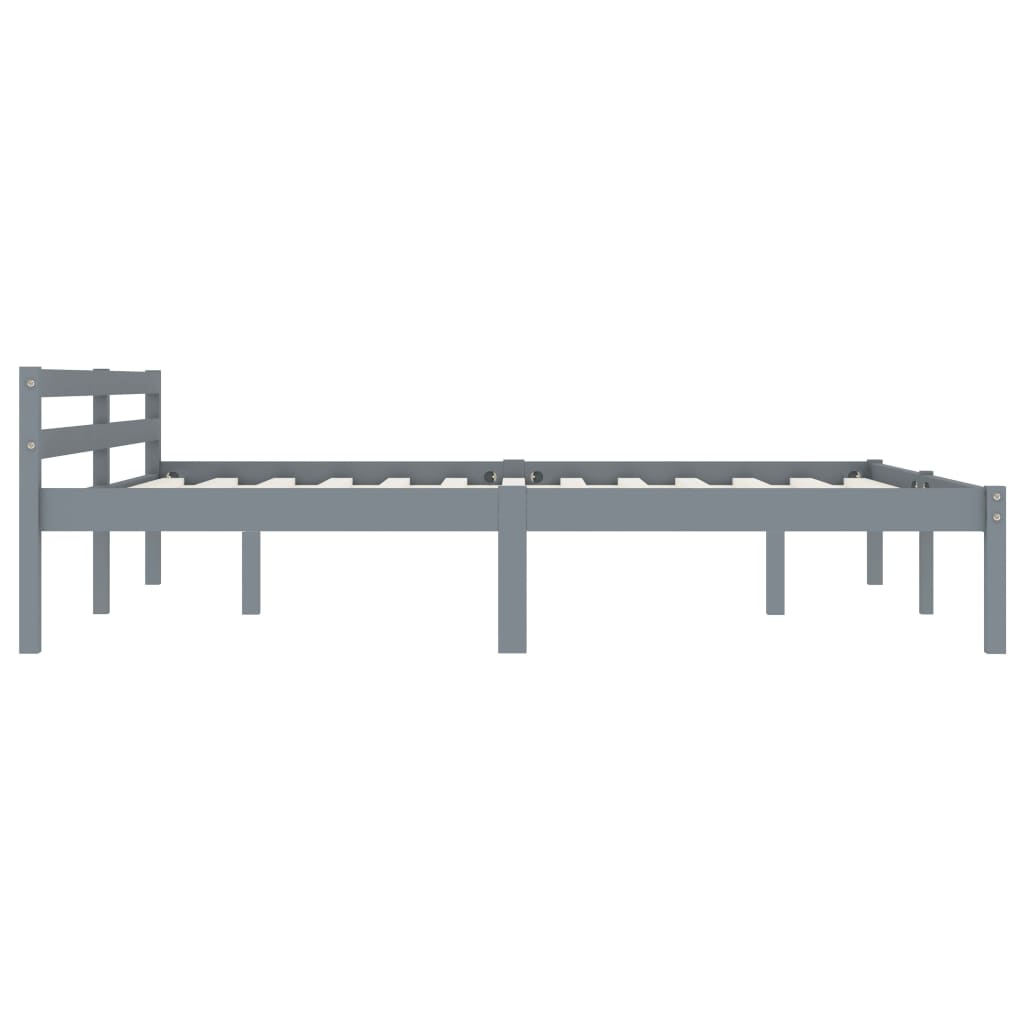 Bed Frame Grey Solid Pine Wood 180x200 cm 6FT Super King- Beds & Bed Frames - HomeShopIreland - Home Shop Ireland - Beds & Bed Frames - Bed Frame Grey Solid Pine Wood 180x200 cm 6FT Super King