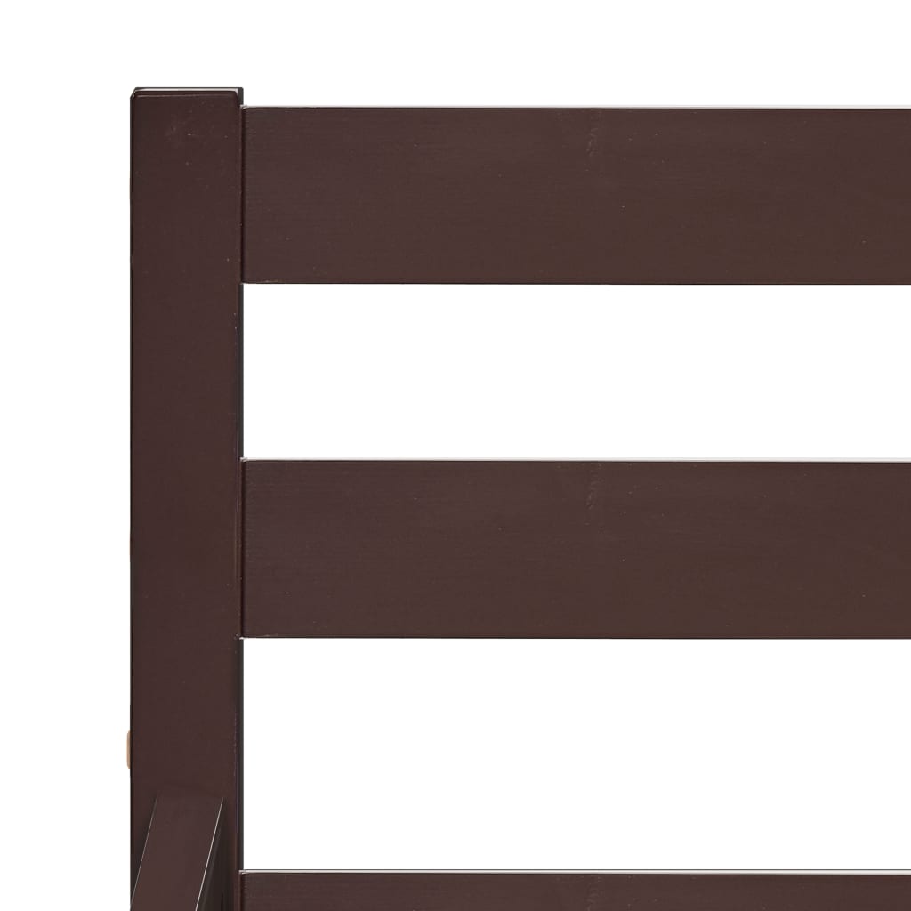 Bed Frame Dark Brown Solid Pine Wood 160x200 cm- Beds & Bed Frames - HomeShopIreland - Home Shop Ireland - Beds & Bed Frames - Bed Frame Dark Brown Solid Pine Wood 160x200 cm