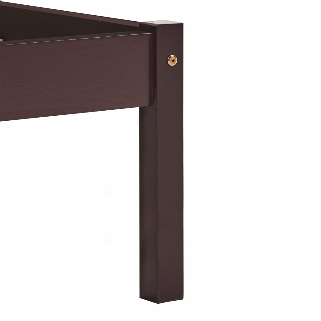 Bed Frame Dark Brown Solid Pine Wood 160x200 cm- Beds & Bed Frames - HomeShopIreland - Home Shop Ireland - Beds & Bed Frames - Bed Frame Dark Brown Solid Pine Wood 160x200 cm