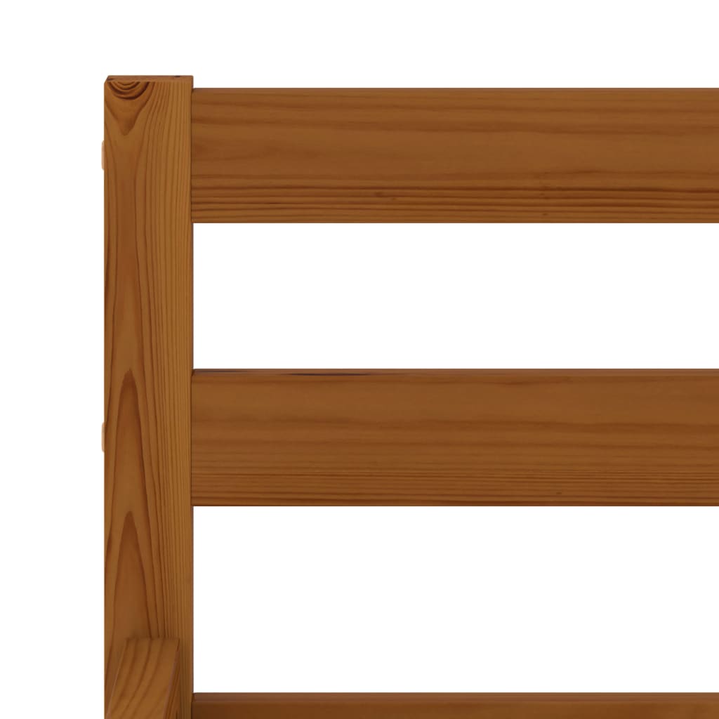 Bed Frame Honey Brown Solid Pine Wood 120x200 cm- Beds & Bed Frames - HomeShopIreland - Home Shop Ireland - Beds & Bed Frames - Bed Frame Honey Brown Solid Pine Wood 120x200 cm
