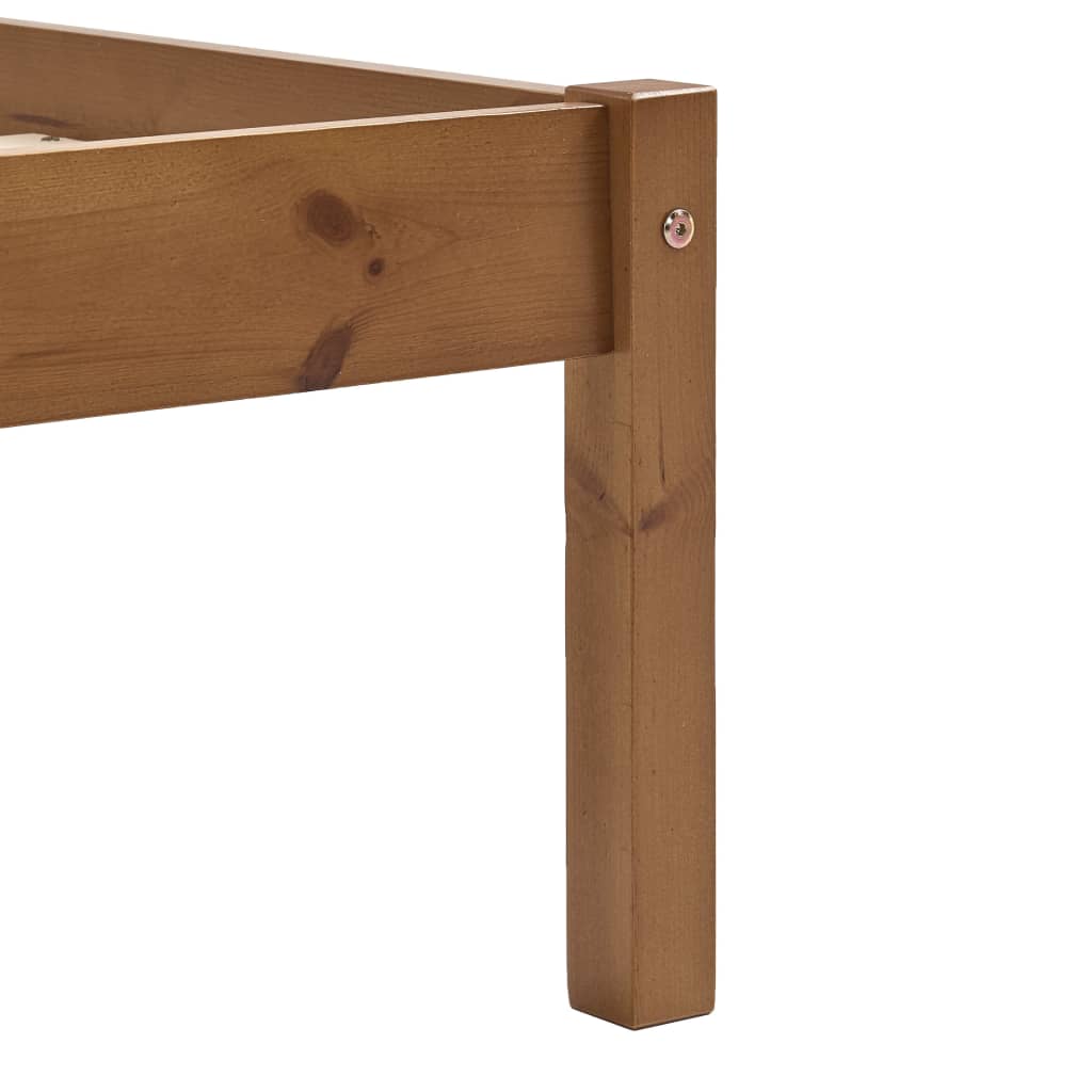 Bed Frame Honey Brown Solid Pine Wood 120x200 cm- Beds & Bed Frames - HomeShopIreland - Home Shop Ireland - Beds & Bed Frames - Bed Frame Honey Brown Solid Pine Wood 120x200 cm
