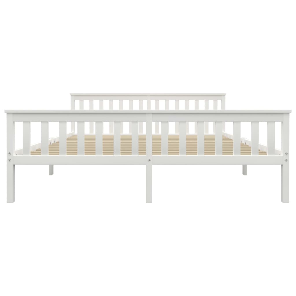 Bed Frame White Solid Pinewood 180x200 cm- Beds & Bed Frames - HomeShopIreland - Home Shop Ireland - Beds & Bed Frames - Bed Frame White Solid Pinewood 180x200 cm