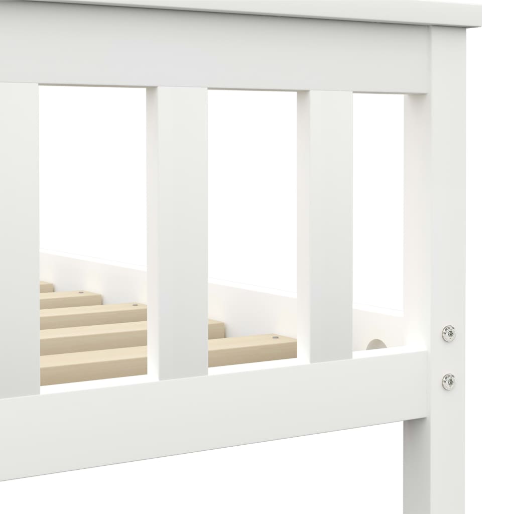 Bed Frame White Solid Pinewood 180x200 cm- Beds & Bed Frames - HomeShopIreland - Home Shop Ireland - Beds & Bed Frames - Bed Frame White Solid Pinewood 180x200 cm