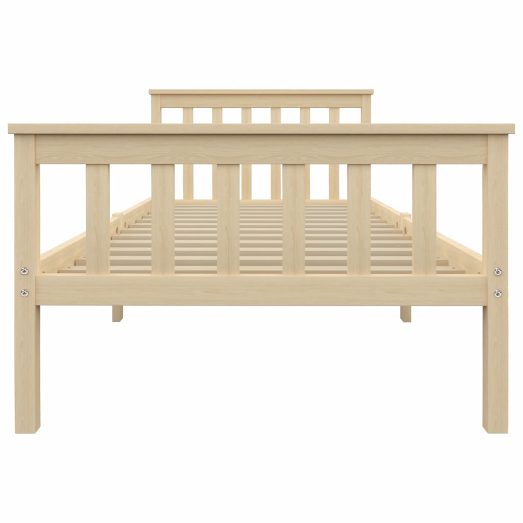 Bed Frame Light Wood Solid Pinewood 100x200 cm- Beds & Bed Frames - HomeShopIreland - Home Shop Ireland - Beds & Bed Frames - Bed Frame Light Wood Solid Pinewood 100x200 cm