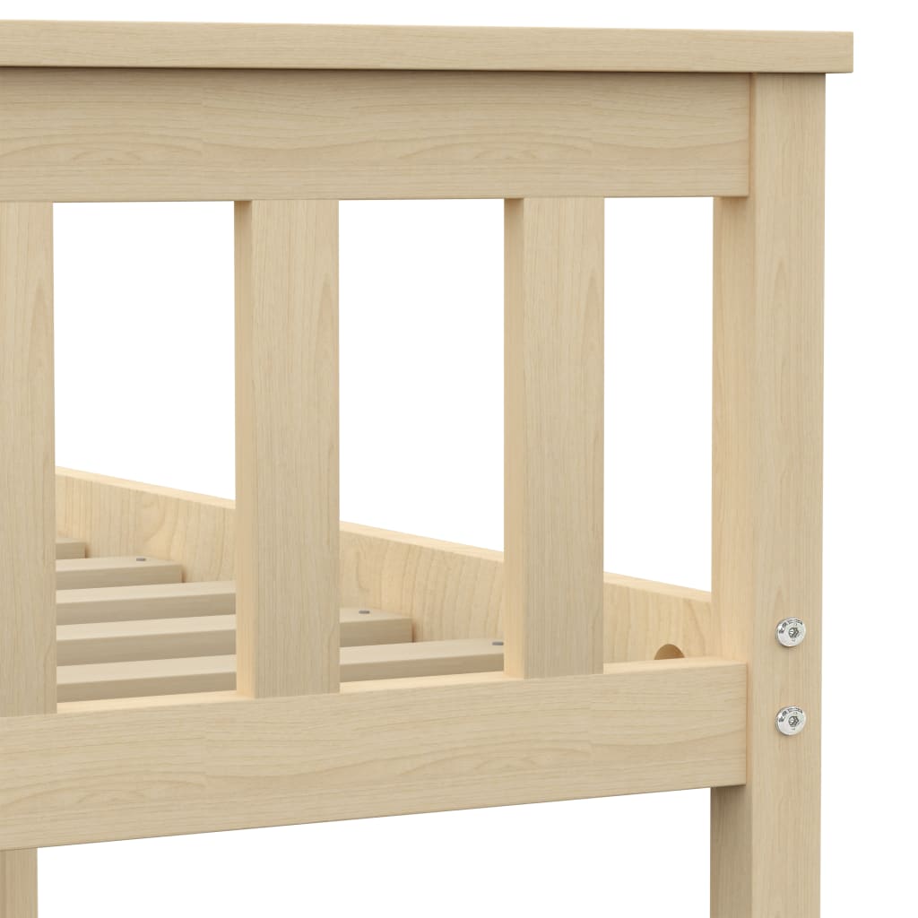 Bed Frame Light Wood Solid Pinewood 100x200 cm- Beds & Bed Frames - HomeShopIreland - Home Shop Ireland - Beds & Bed Frames - Bed Frame Light Wood Solid Pinewood 100x200 cm