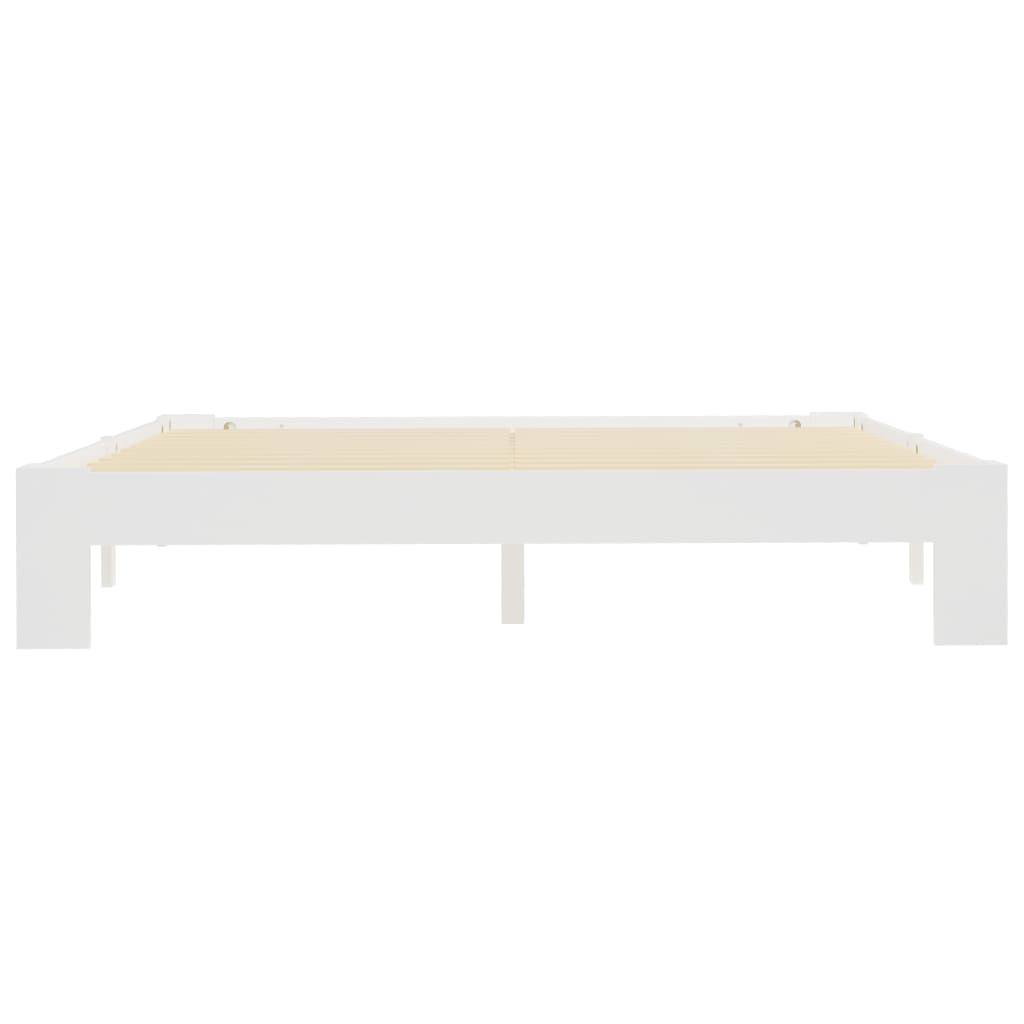 Bed Frame White Solid Pine Wood 160x200 cm- Beds & Bed Frames - HomeShopIreland - Home Shop Ireland - Beds & Bed Frames - Bed Frame White Solid Pine Wood 160x200 cm
