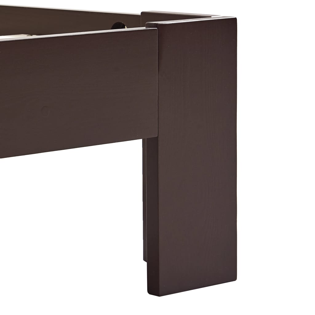 Bed Frame Dark Brown Solid Pine Wood 160x200 cm- Beds & Bed Frames - HomeShopIreland - Home Shop Ireland - Beds & Bed Frames - Bed Frame Dark Brown Solid Pine Wood 160x200 cm
