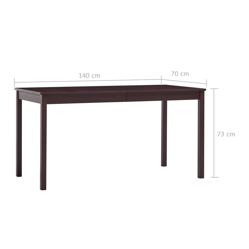 7 Piece Dining Set Pinewood Dark Brown- Kitchen & Dining Furniture Sets - HomeShopIreland - Home Shop Ireland - Kitchen & Dining Furniture Sets - 7 Piece Dining Set Pinewood Dark Brown