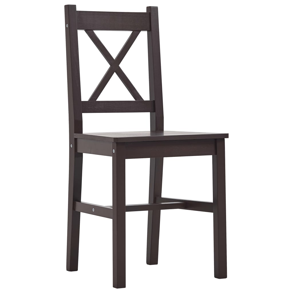 7 Piece Dining Set Pinewood Dark Brown- Kitchen & Dining Furniture Sets - HomeShopIreland - Home Shop Ireland - Kitchen & Dining Furniture Sets - 7 Piece Dining Set Pinewood Dark Brown