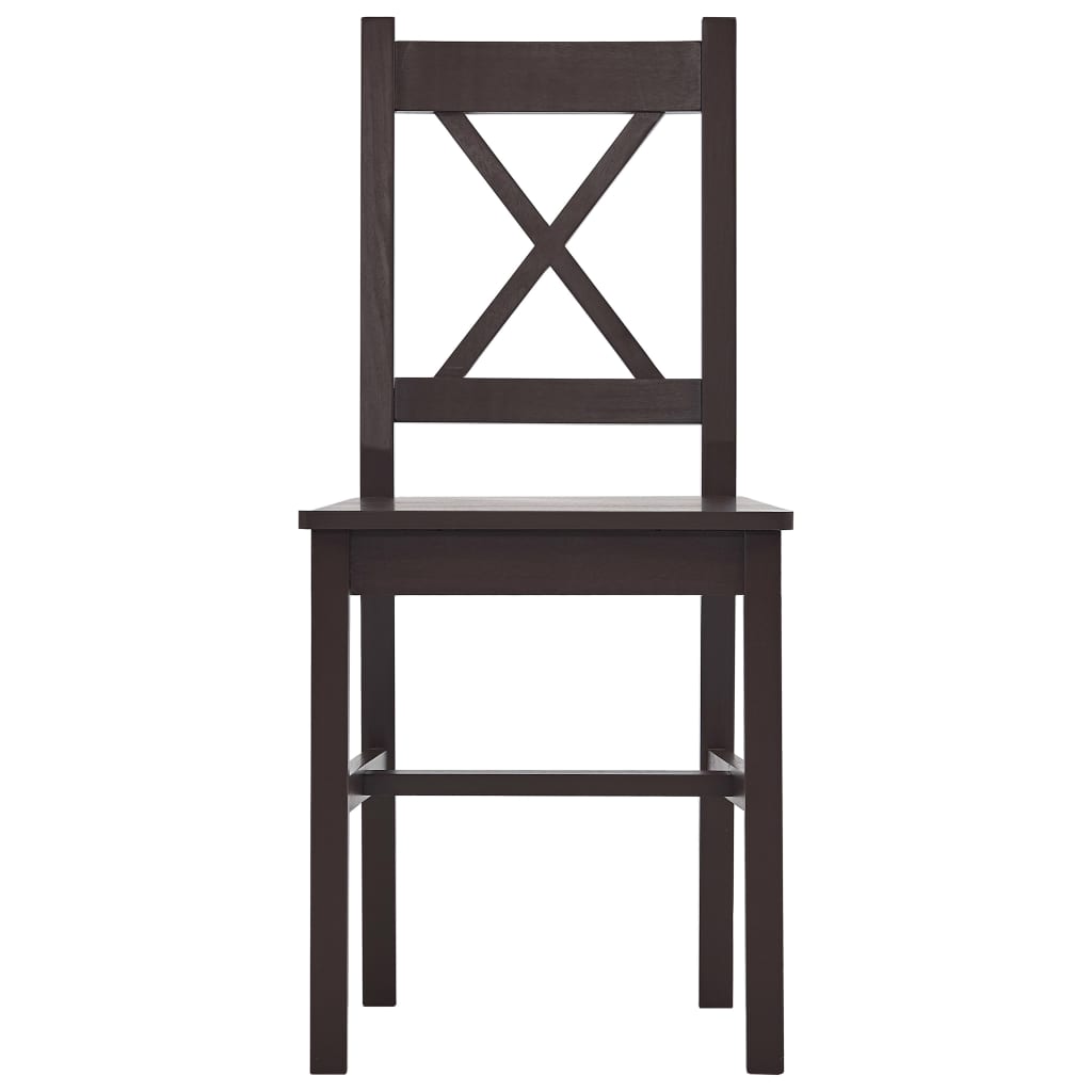 7 Piece Dining Set Pinewood Dark Brown- Kitchen & Dining Furniture Sets - HomeShopIreland - Home Shop Ireland - Kitchen & Dining Furniture Sets - 7 Piece Dining Set Pinewood Dark Brown