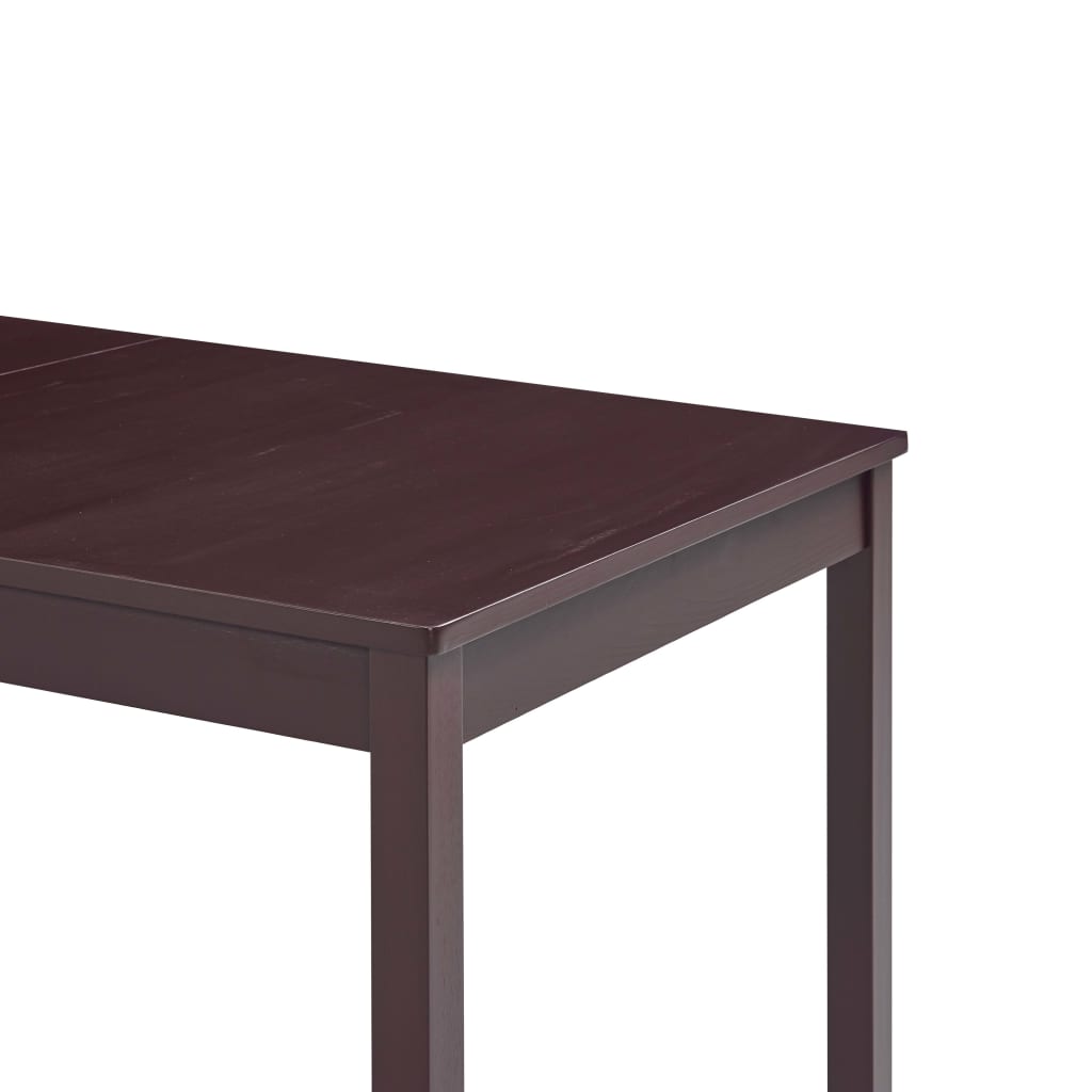7 Piece Dining Set Pinewood Dark Brown- Kitchen & Dining Furniture Sets - HomeShopIreland - Home Shop Ireland - Kitchen & Dining Furniture Sets - 7 Piece Dining Set Pinewood Dark Brown