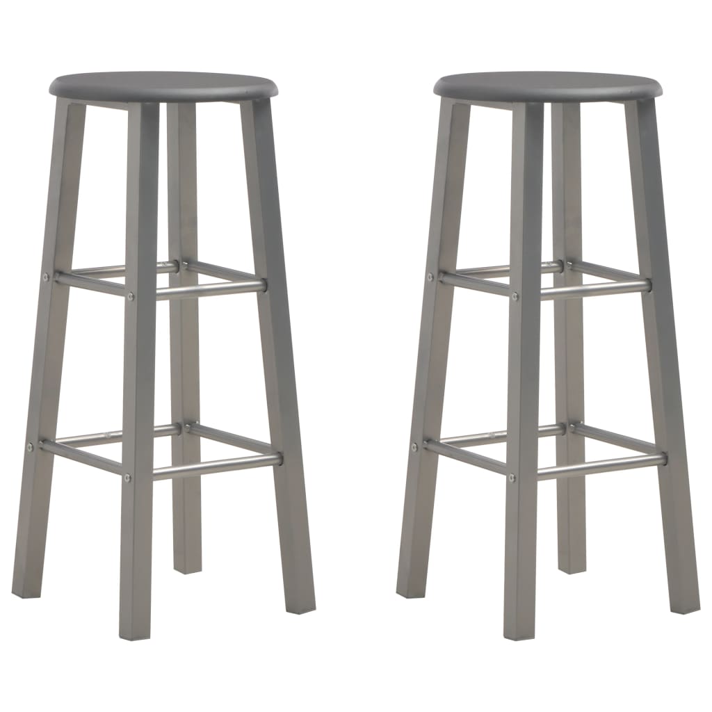 Bar Stools 2 pcs Anthracite MDF- Table & Bar Stools - HomeShopIreland - Home Shop Ireland - Table & Bar Stools - Bar Stools 2 pcs Anthracite MDF