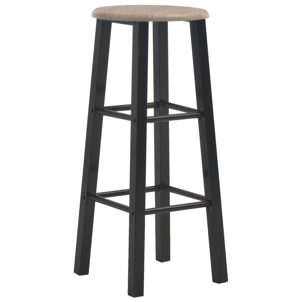 Bar Stools 2 pcs Black MDF- Table & Bar Stools - HomeShopIreland - Home Shop Ireland - Table & Bar Stools - Bar Stools 2 pcs Black MDF