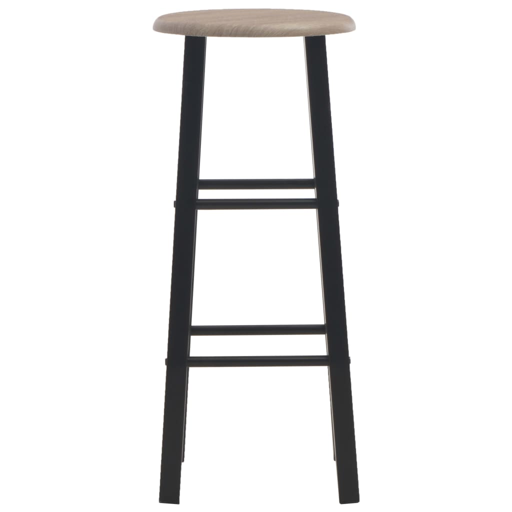 Bar Stools 2 pcs Black MDF- Table & Bar Stools - HomeShopIreland - Home Shop Ireland - Table & Bar Stools - Bar Stools 2 pcs Black MDF