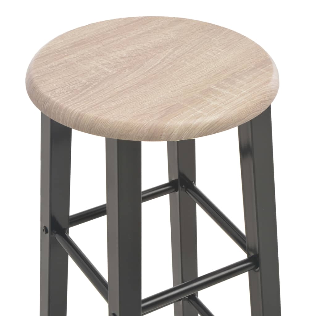 Bar Stools 2 pcs Black MDF- Table & Bar Stools - HomeShopIreland - Home Shop Ireland - Table & Bar Stools - Bar Stools 2 pcs Black MDF