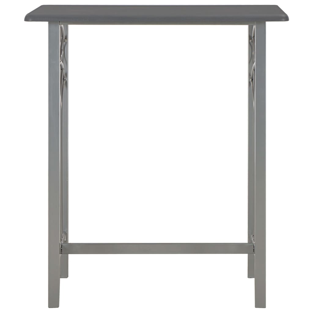 3 Piece Bar Set Wood and Steel Anthracite- Kitchen & Dining Furniture Sets - HomeShopIreland - Home Shop Ireland - Kitchen & Dining Furniture Sets - 3 Piece Bar Set Wood and Steel Anthracite