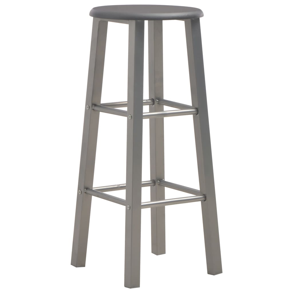 3 Piece Bar Set Wood and Steel Anthracite- Kitchen & Dining Furniture Sets - HomeShopIreland - Home Shop Ireland - Kitchen & Dining Furniture Sets - 3 Piece Bar Set Wood and Steel Anthracite