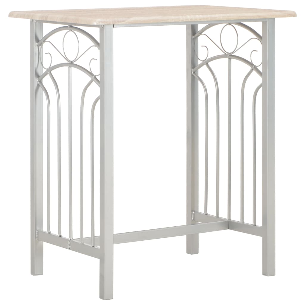 3 Piece Bar Set Wood and Steel- Kitchen & Dining Furniture Sets - HomeShopIreland - Home Shop Ireland - Kitchen & Dining Furniture Sets - 3 Piece Bar Set Wood and Steel