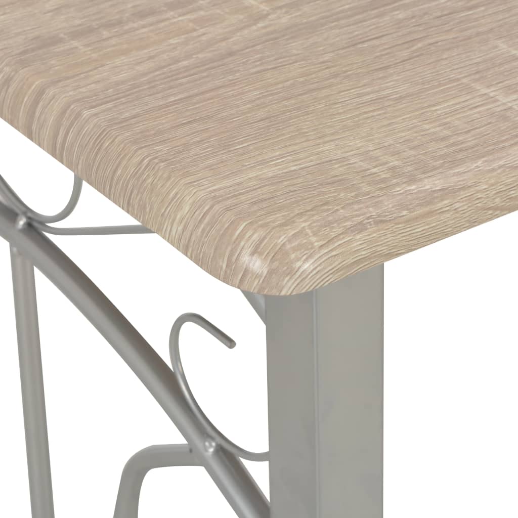 3 Piece Bar Set Wood and Steel- Kitchen & Dining Furniture Sets - HomeShopIreland - Home Shop Ireland - Kitchen & Dining Furniture Sets - 3 Piece Bar Set Wood and Steel