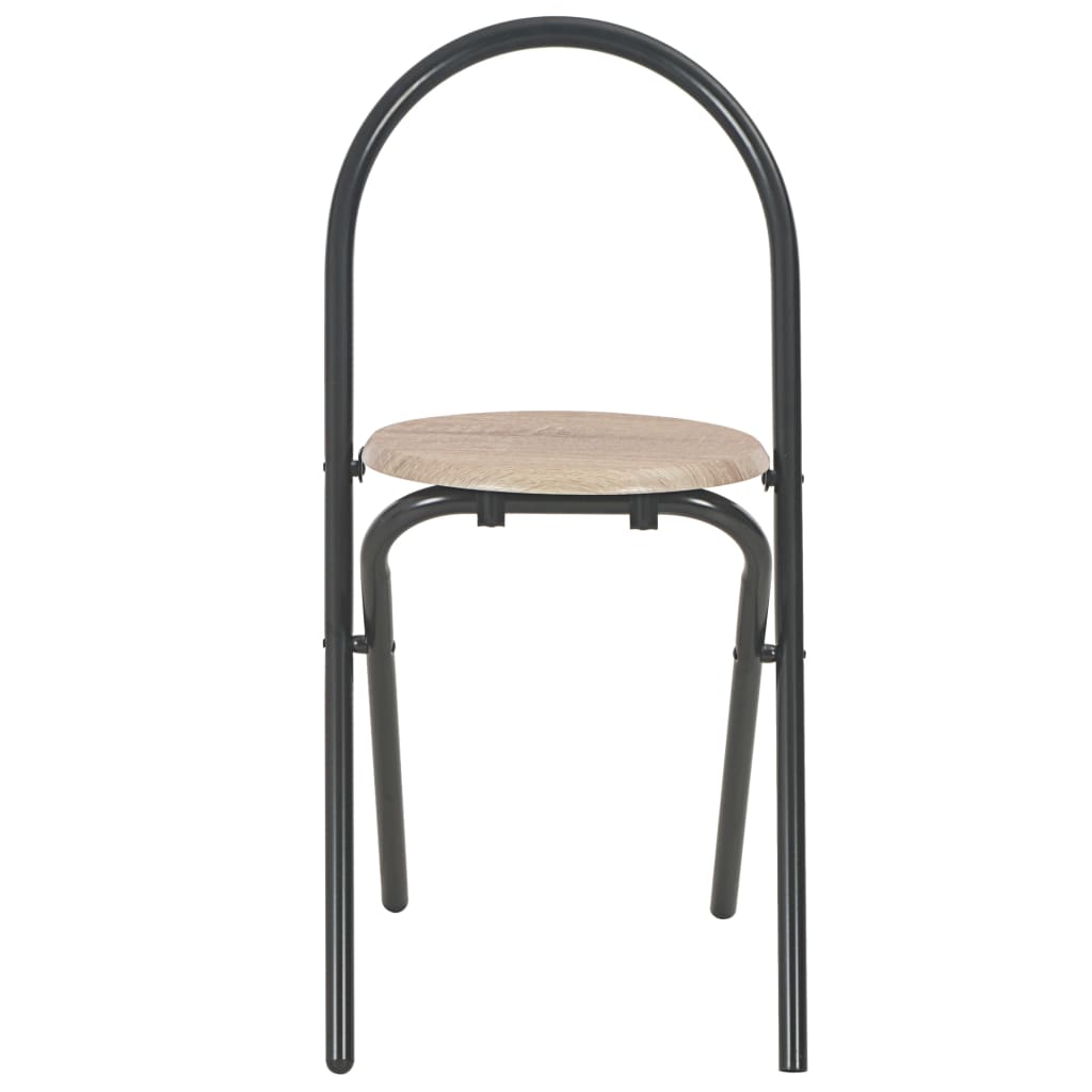 3 Piece Folding Dining Set with Storage Rack MDF and Steel- Kitchen & Dining Furniture Sets - HomeShopIreland - Home Shop Ireland - Kitchen & Dining Furniture Sets - 3 Piece Folding Dining Set with Storage Rack MDF and Steel