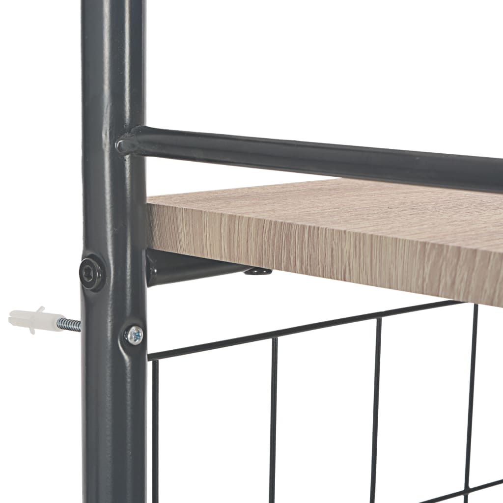 3 Piece Folding Dining Set with Storage Rack MDF and Steel- Kitchen & Dining Furniture Sets - HomeShopIreland - Home Shop Ireland - Kitchen & Dining Furniture Sets - 3 Piece Folding Dining Set with Storage Rack MDF and Steel