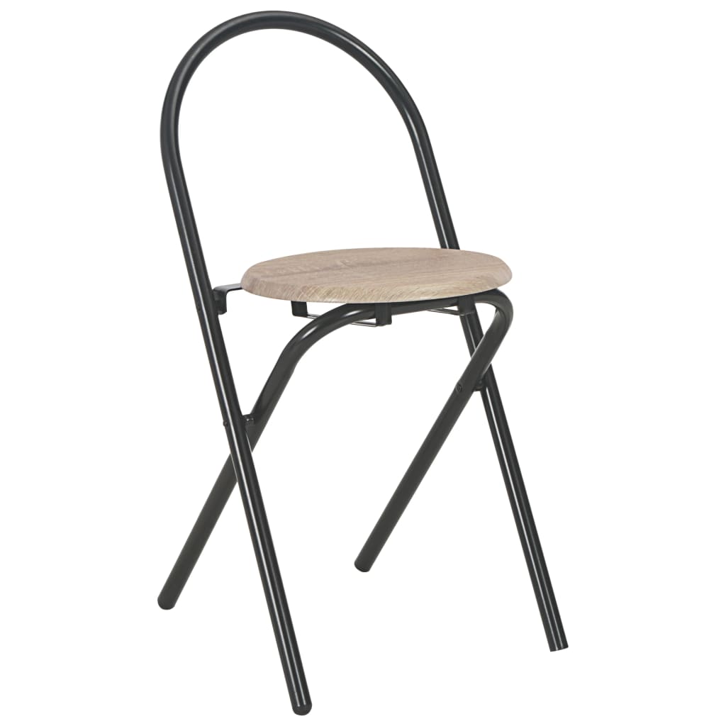 3 Piece Folding Dining Set with Storage Rack MDF and Steel- Kitchen & Dining Furniture Sets - HomeShopIreland - Home Shop Ireland - Kitchen & Dining Furniture Sets - 3 Piece Folding Dining Set with Storage Rack MDF and Steel