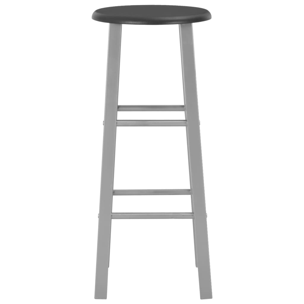 Bar Stools 2 pcs Silver MDF- Table & Bar Stools - HomeShopIreland - Home Shop Ireland - Table & Bar Stools - Bar Stools 2 pcs Silver MDF