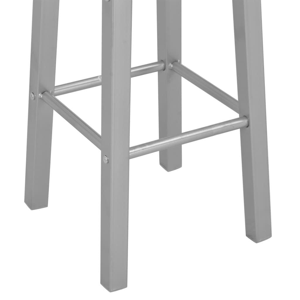 Bar Stools 2 pcs Silver MDF- Table & Bar Stools - HomeShopIreland - Home Shop Ireland - Table & Bar Stools - Bar Stools 2 pcs Silver MDF