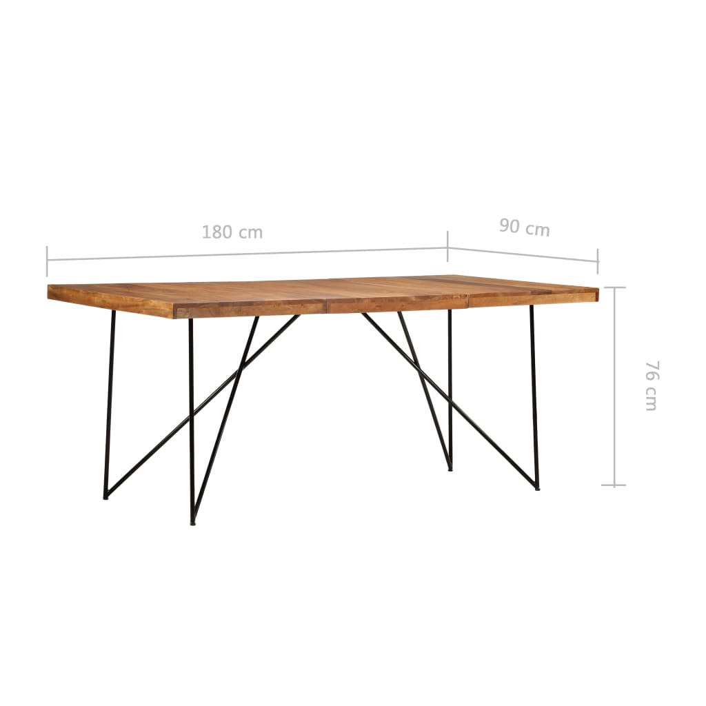 Dining Table 180x90x76 cm Solid Acacia Wood- Kitchen & Dining Room Tables - HomeShopIreland - Home Shop Ireland - Kitchen & Dining Room Tables - Dining Table 180x90x76 cm Solid Acacia Wood