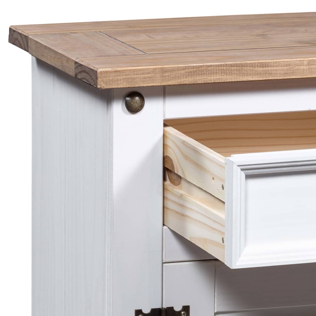 Bedside Cabinet Mexican Pine Corona Range White 53x39x67 cm- Bedside Tables - HomeShopIreland - Home Shop Ireland - Bedside Tables - Bedside Cabinet Mexican Pine Corona Range White 53x39x67 cm