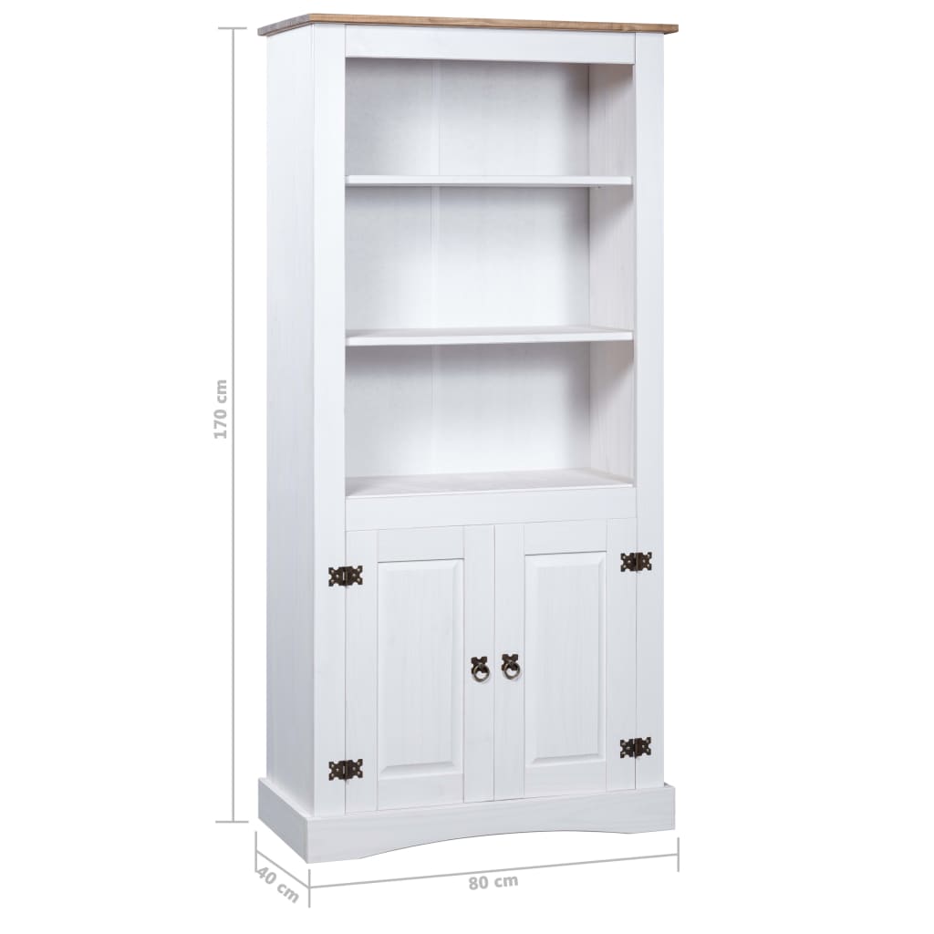 Cupboard Mexican Pine Corona Range White 80x40x170 cm- Storage Cabinets & Lockers - HomeShopIreland - Home Shop Ireland - Storage Cabinets & Lockers - Cupboard Mexican Pine Corona Range White 80x40x170 cm