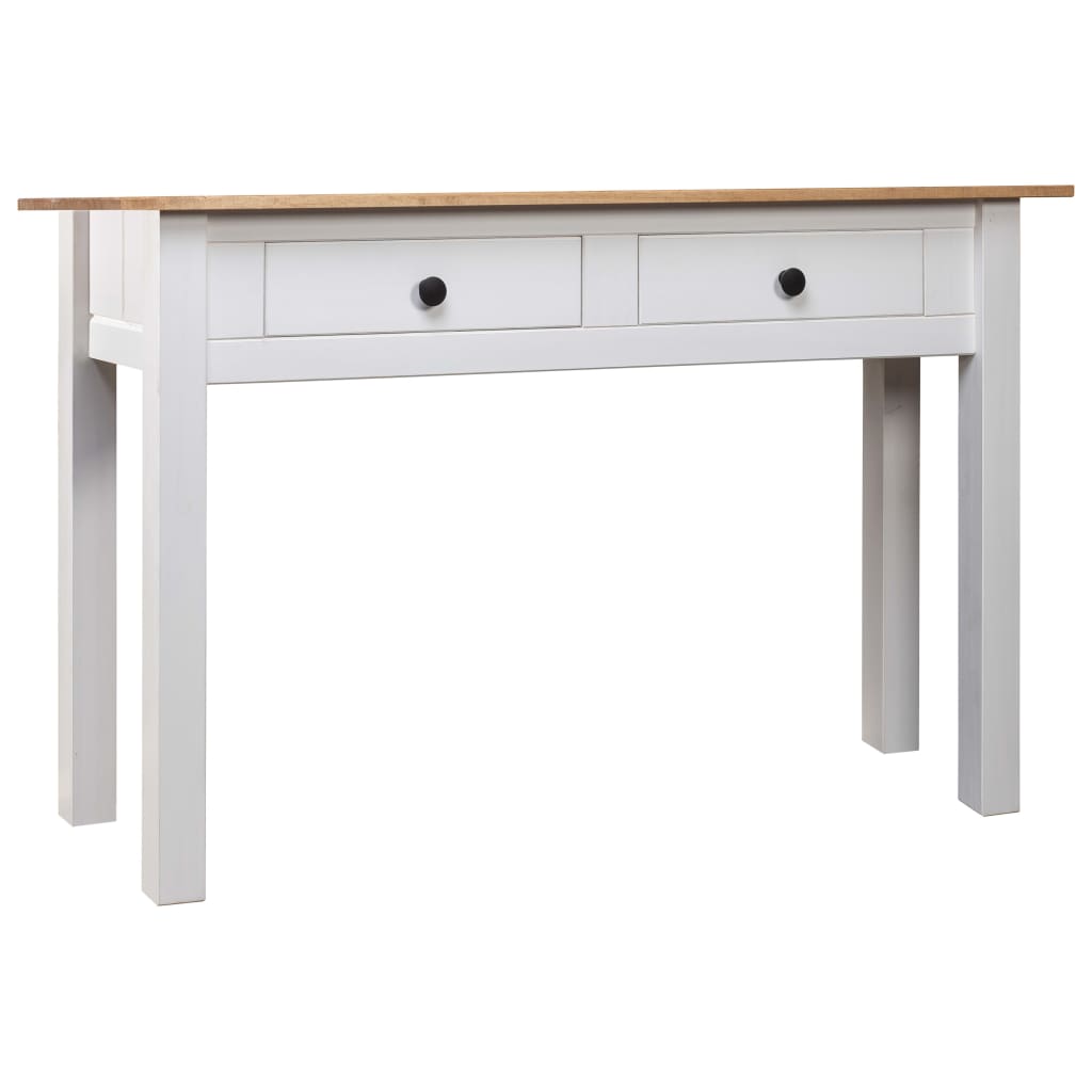Console Table White 110x40x72 cm Solid Pine Wood Panama Range- End Tables - HomeShopIreland - Home Shop Ireland - End Tables - Console Table White 110x40x72 cm Solid Pine Wood Panama Range