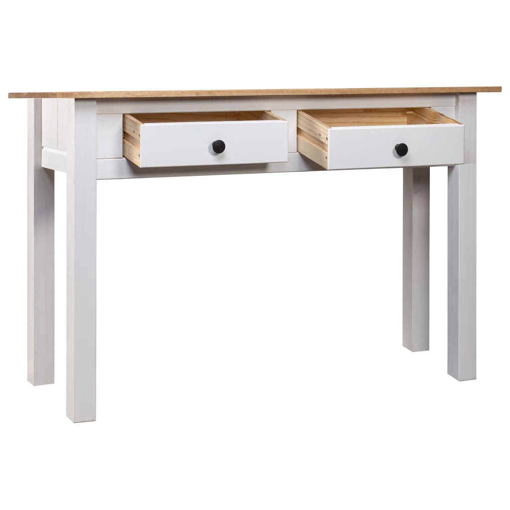 Console Table White 110x40x72 cm Solid Pine Wood Panama Range- End Tables - HomeShopIreland - Home Shop Ireland - End Tables - Console Table White 110x40x72 cm Solid Pine Wood Panama Range
