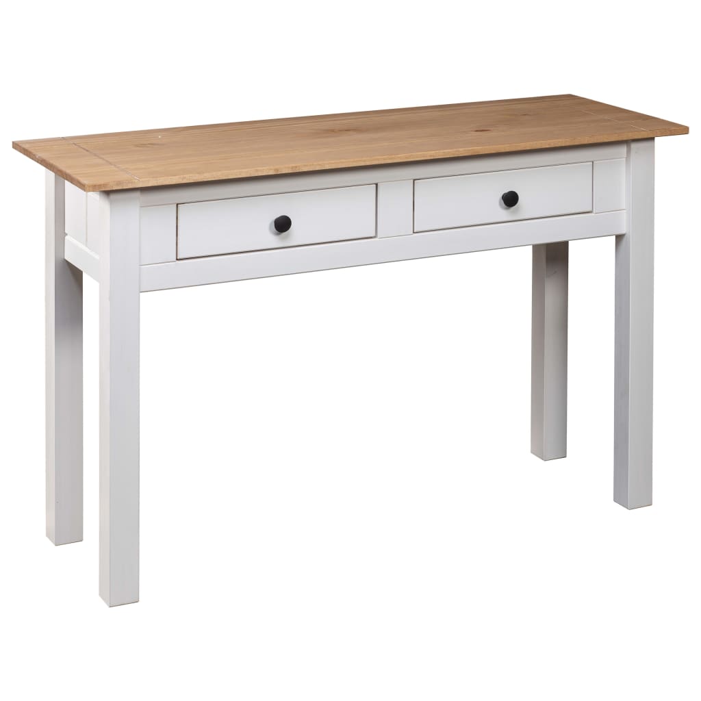 Console Table White 110x40x72 cm Solid Pine Wood Panama Range- End Tables - HomeShopIreland - Home Shop Ireland - End Tables - Console Table White 110x40x72 cm Solid Pine Wood Panama Range