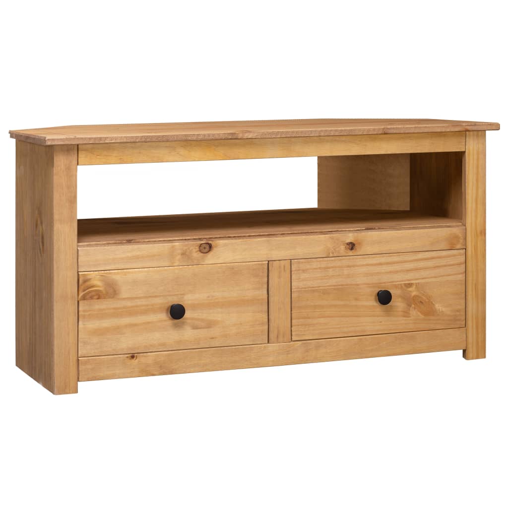 Corner TV Cabinet 93x49x49 cm Solid Pine Panama Range- Entertainment Centres & TV Stands - HomeShopIreland - Home Shop Ireland - Entertainment Centres & TV Stands - Corner TV Cabinet 93x49x49 cm Solid Pine Panama Range