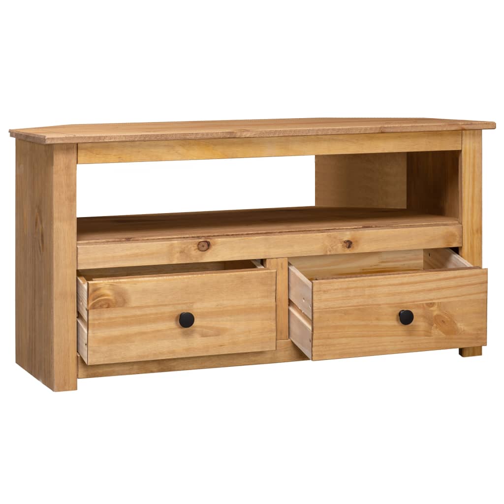Corner TV Cabinet 93x49x49 cm Solid Pine Panama Range- Entertainment Centres & TV Stands - HomeShopIreland - Home Shop Ireland - Entertainment Centres & TV Stands - Corner TV Cabinet 93x49x49 cm Solid Pine Panama Range