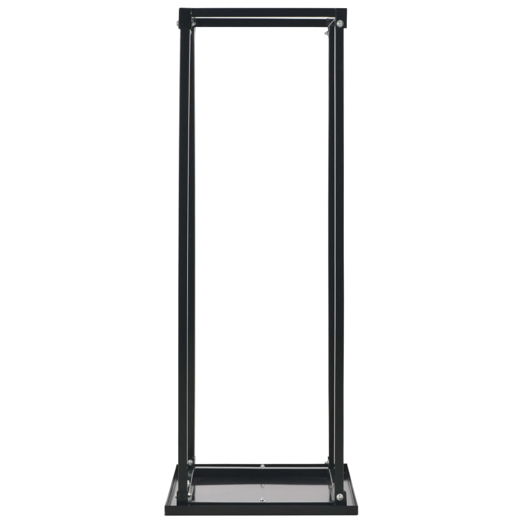Firewood Rack with Base Black 37x37x113 cm Steel- Log Racks & Carriers - HomeShopIreland - Home Shop Ireland - Log Racks & Carriers - Firewood Rack with Base Black 37x37x113 cm Steel