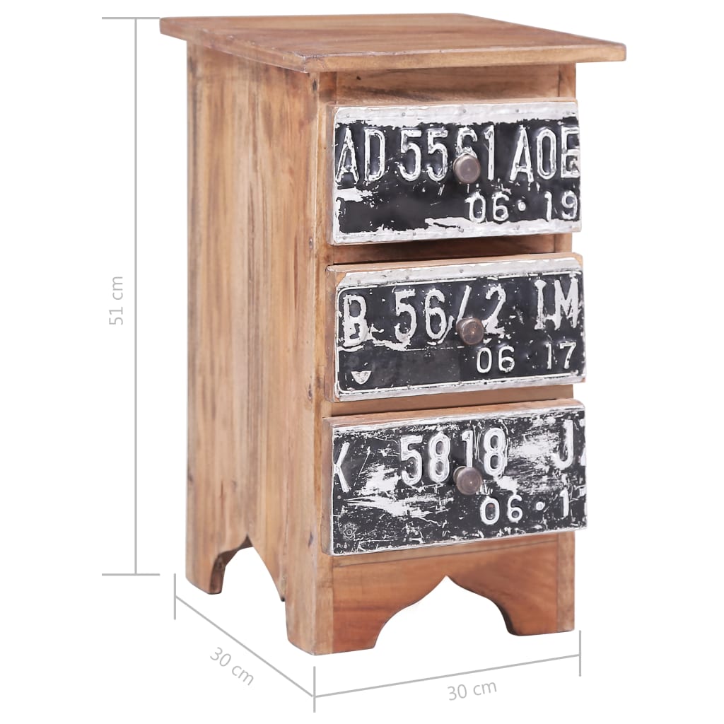 Bedside Cabinet 30x30x51 cm Solid Reclaimed Wood- Bedside Tables - HomeShopIreland - Home Shop Ireland - Bedside Tables - Bedside Cabinet 30x30x51 cm Solid Reclaimed Wood