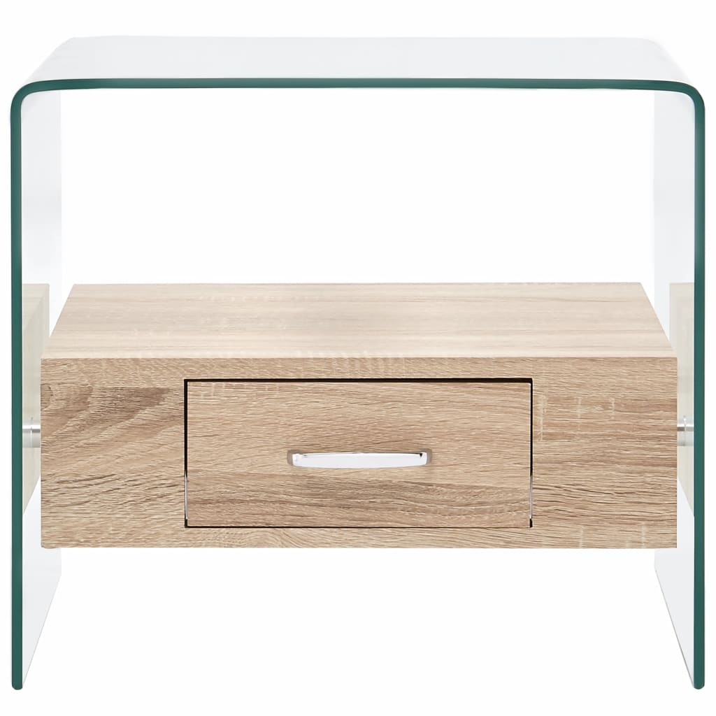 Coffee Table with Drawer 50x50x45 cm Tempered Glass- Coffee Tables - HomeShopIreland - Home Shop Ireland - Coffee Tables - Coffee Table with Drawer 50x50x45 cm Tempered Glass