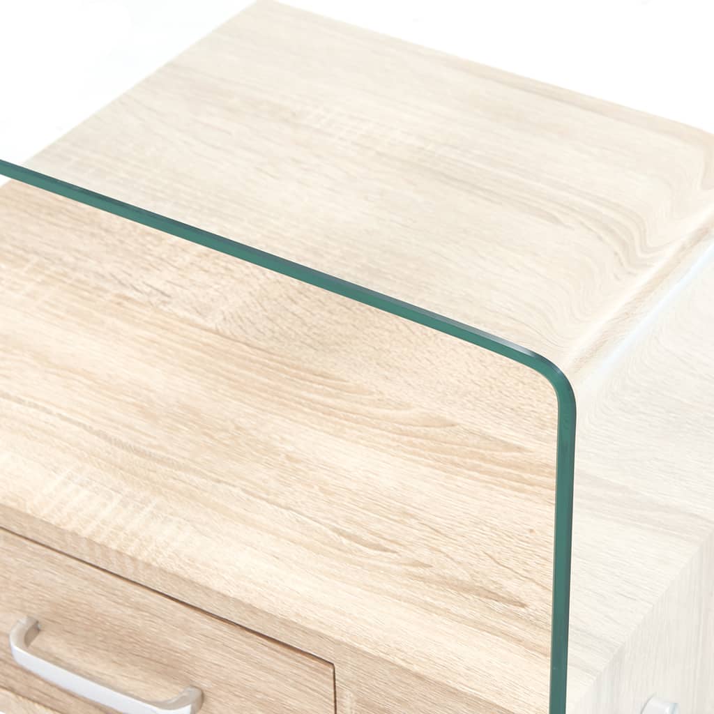Coffee Table with Drawer 50x50x45 cm Tempered Glass- Coffee Tables - HomeShopIreland - Home Shop Ireland - Coffee Tables - Coffee Table with Drawer 50x50x45 cm Tempered Glass