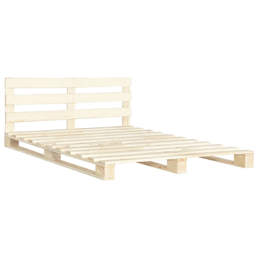 Pallet Bed Frame Solid Pine Wood 140x200 cm- Beds & Bed Frames - HomeShopIreland - Home Shop Ireland - Beds & Bed Frames - Pallet Bed Frame Solid Pine Wood 140x200 cm