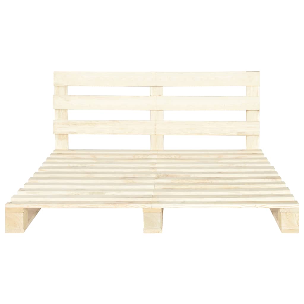 Pallet Bed Frame Solid Pine Wood 140x200 cm- Beds & Bed Frames - HomeShopIreland - Home Shop Ireland - Beds & Bed Frames - Pallet Bed Frame Solid Pine Wood 140x200 cm